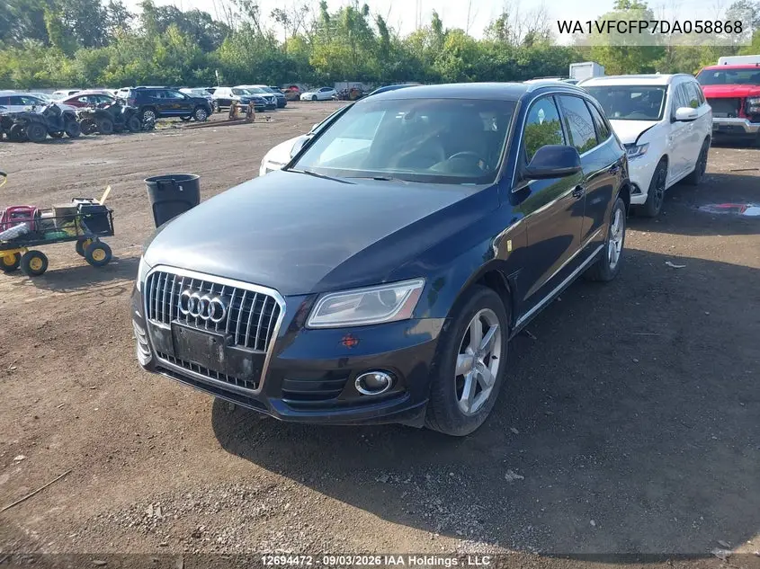 2013 AUDI Q5 VIN WA1VFCFP7DA058868 — фото 2