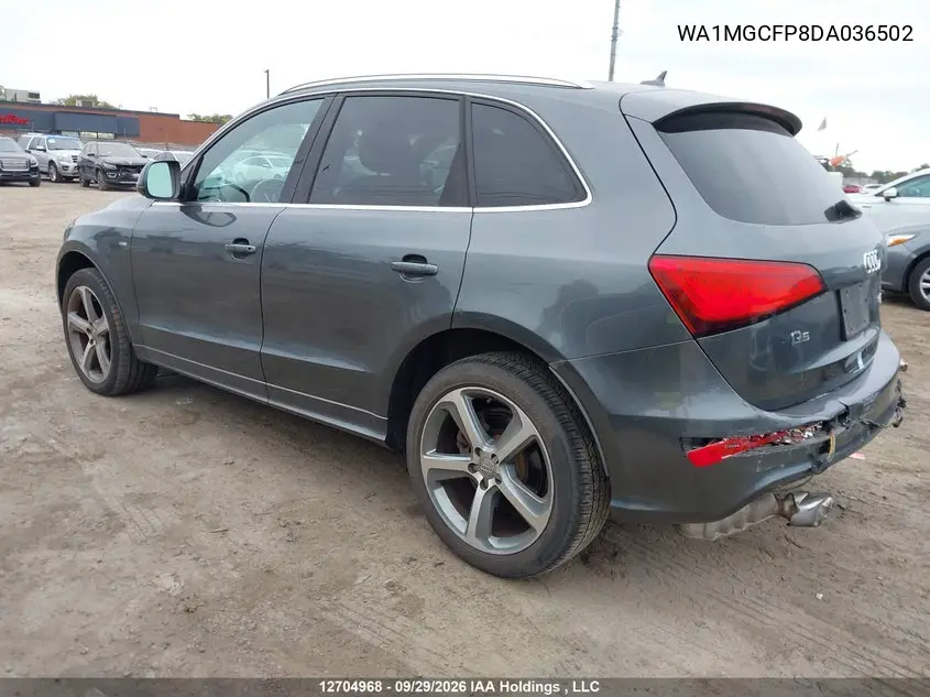 2013 AUDI Q5 VIN WA1MGCFP8DA036502 — фото 3