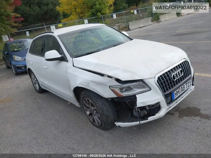 2013 AUDI Q5 VIN WA1CFCFP9DA012322 — фото 2