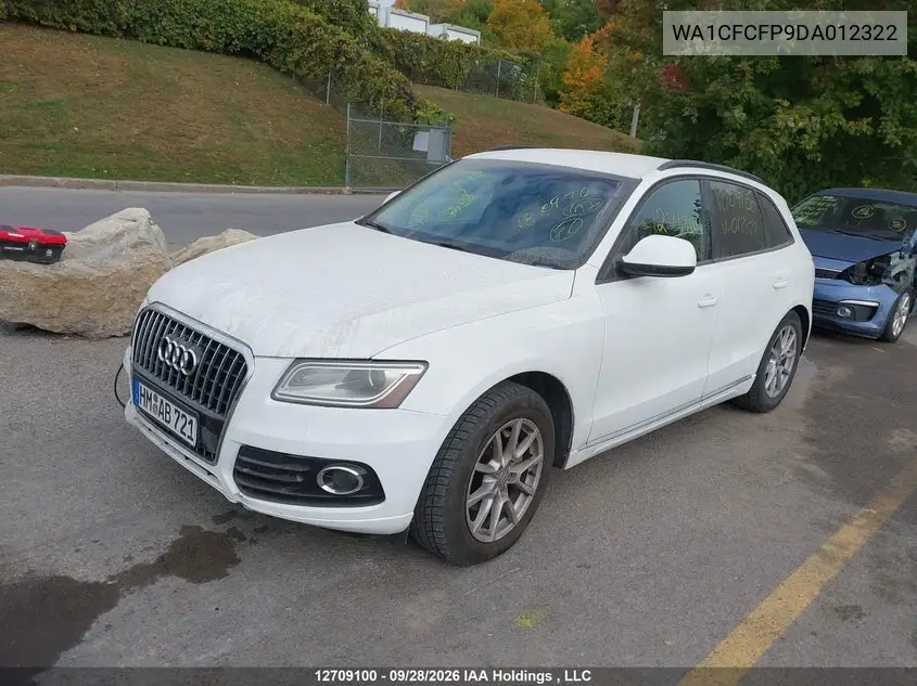 2013 AUDI Q5 VIN WA1CFCFP9DA012322 — фото 3