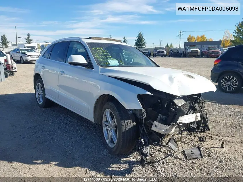 AUDI Q5 2013, VIN WA1MFCFP0DA005098