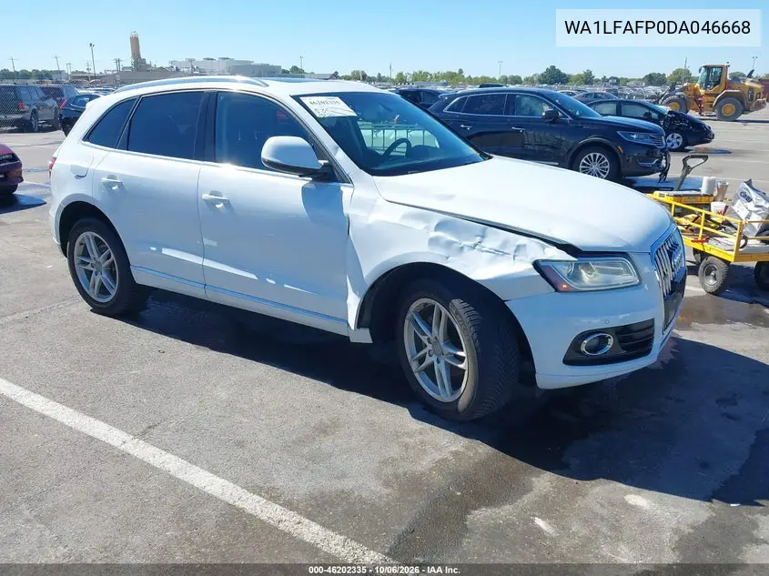 AUDI Q5 2013, VIN WA1LFAFP0DA046668