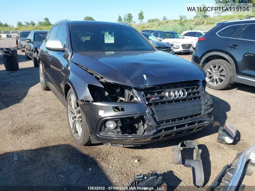 AUDI Q5 2014, VIN WA1LGCFP1EA115104