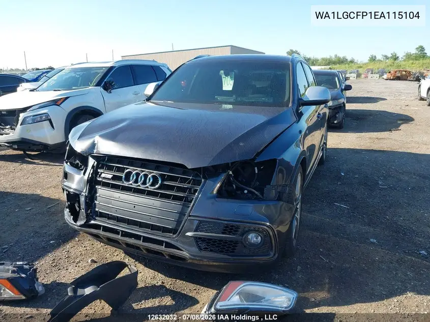 2014 AUDI Q5 VIN WA1LGCFP1EA115104 — фото 2