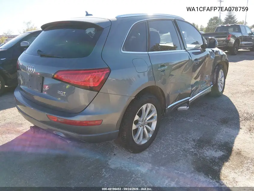 2014 AUDI Q5 VIN WA1CFAFP7EA078759 — фото 4