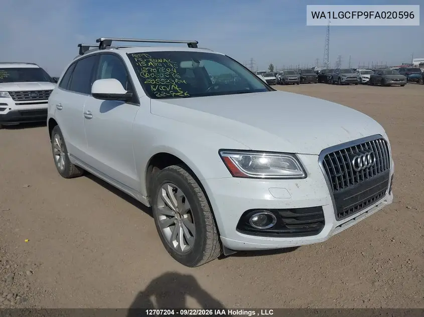 AUDI Q5 2015, VIN WA1LGCFP9FA020596