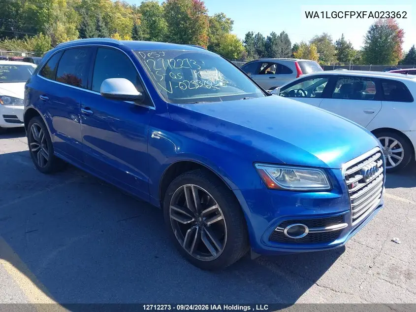 AUDI Q5 2015, VIN WA1LGCFPXFA023362