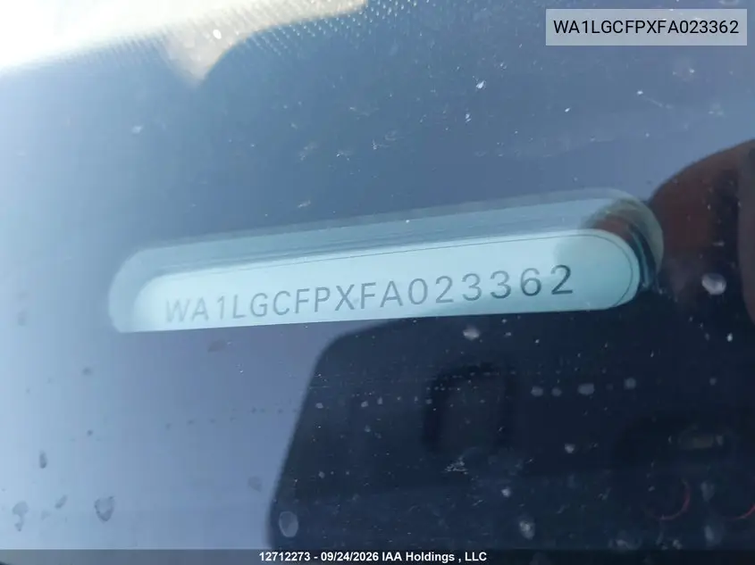 2015 AUDI Q5 VIN WA1LGCFPXFA023362 — фото 18