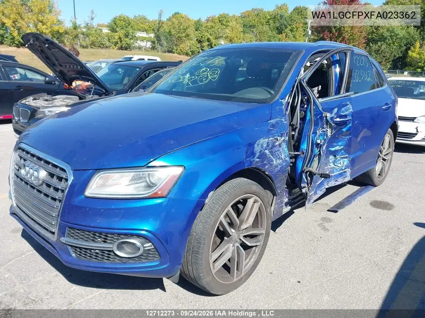 2015 AUDI Q5 VIN WA1LGCFPXFA023362 — фото 2