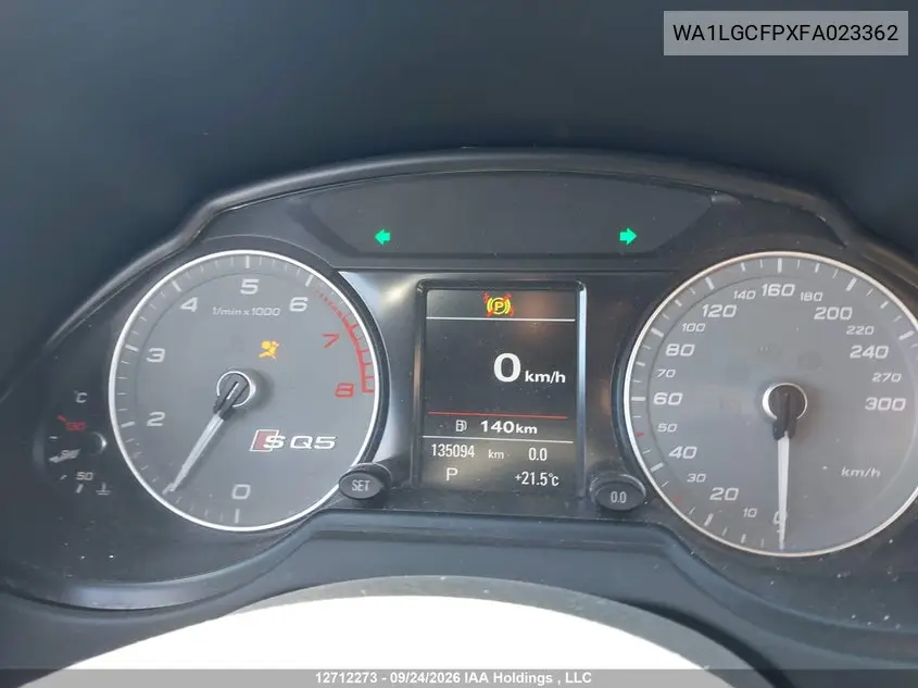 2015 AUDI Q5 VIN WA1LGCFPXFA023362 — фото 7