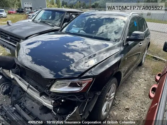 2015 AUDI Q5 VIN WA1DMCFP7FA005527 — фото 2