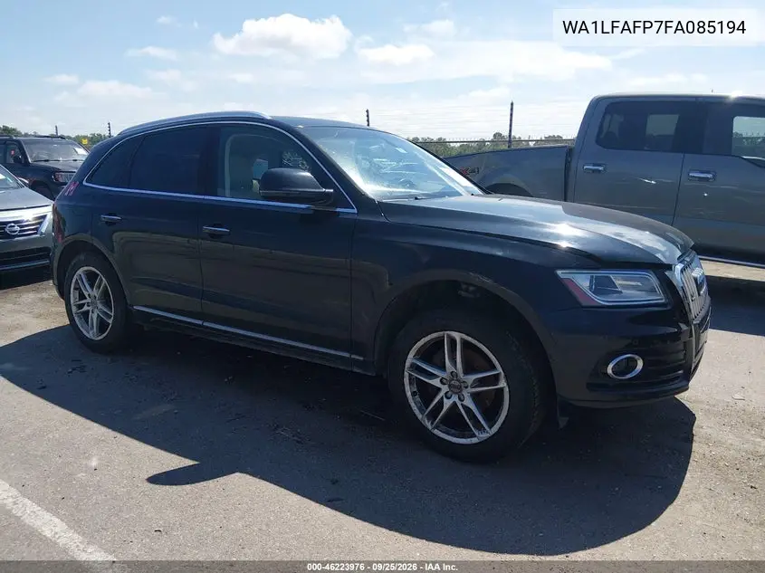 AUDI Q5 2015, VIN WA1LFAFP7FA085194