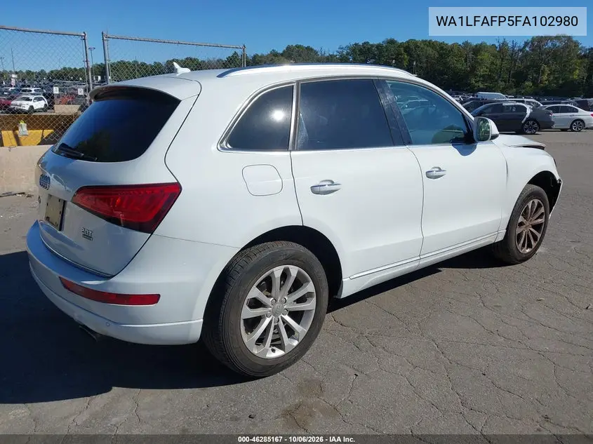 2015 AUDI Q5 VIN WA1LFAFP5FA102980 — фото 4