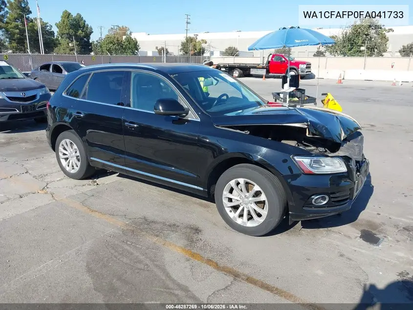 AUDI Q5 2015, VIN WA1CFAFP0FA041733