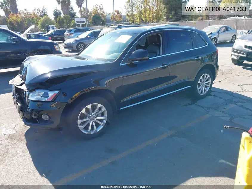 2015 AUDI Q5 VIN WA1CFAFP0FA041733 — фото 2