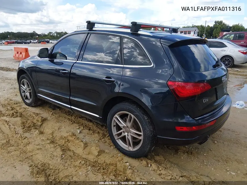 2015 AUDI Q5 VIN WA1LFAFPXFA011316 — фото 3