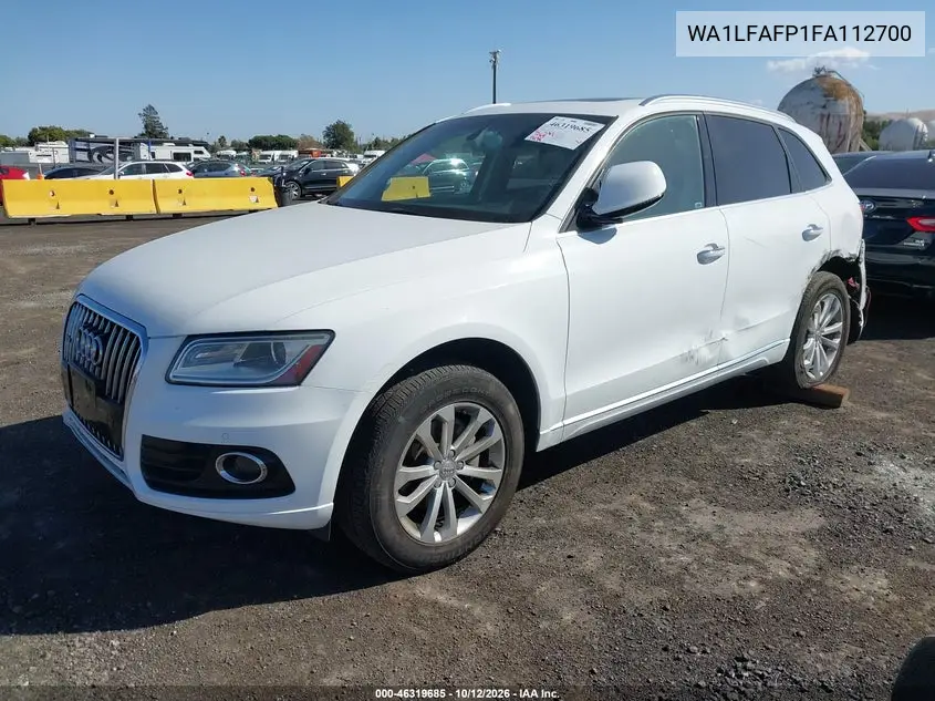 2015 AUDI Q5 VIN WA1LFAFP1FA112700 — фото 2