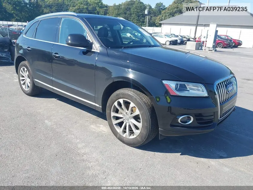 AUDI Q5 2015, VIN WA1CFAFP7FA039235