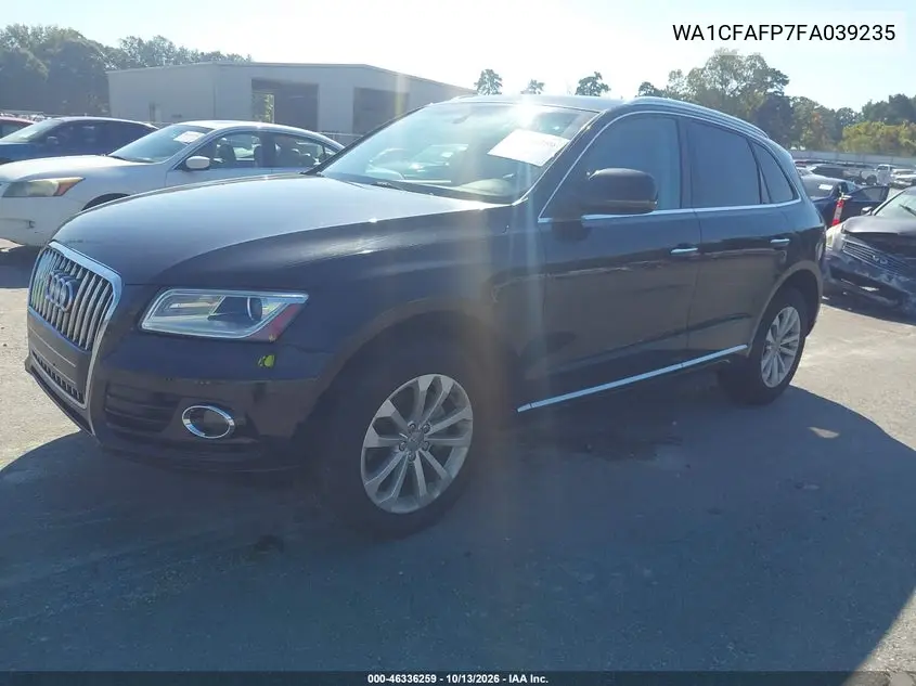 2015 AUDI Q5 VIN WA1CFAFP7FA039235 — фото 2
