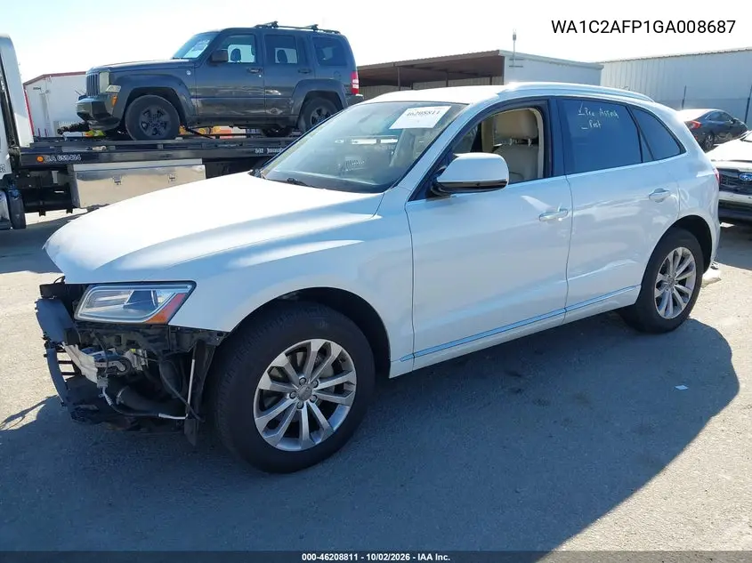 2016 AUDI Q5 VIN WA1C2AFP1GA008687 — фото 2