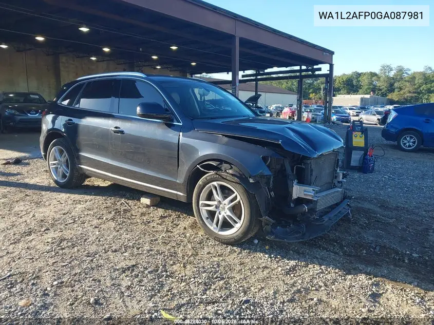 AUDI Q5 2016, VIN WA1L2AFP0GA087981