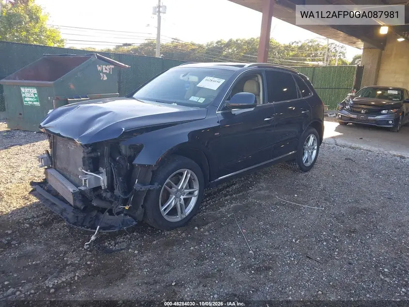 2016 AUDI Q5 VIN WA1L2AFP0GA087981 — фото 2