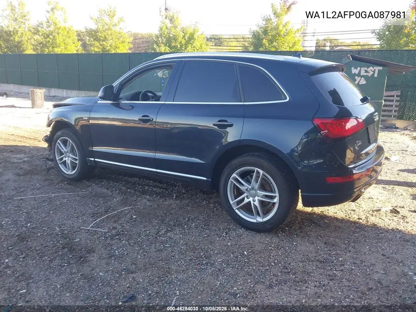 2016 AUDI Q5 VIN WA1L2AFP0GA087981 — фото 3