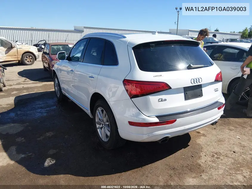 2016 AUDI Q5 VIN WA1L2AFP1GA039003 — фото 3