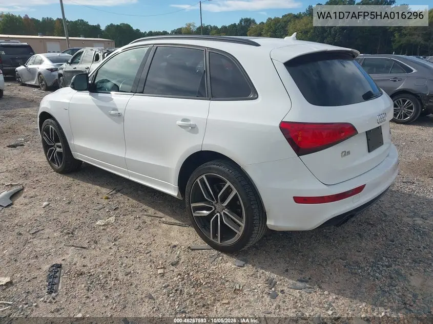 2017 AUDI Q5 VIN WA1D7AFP5HA016296 — фото 3