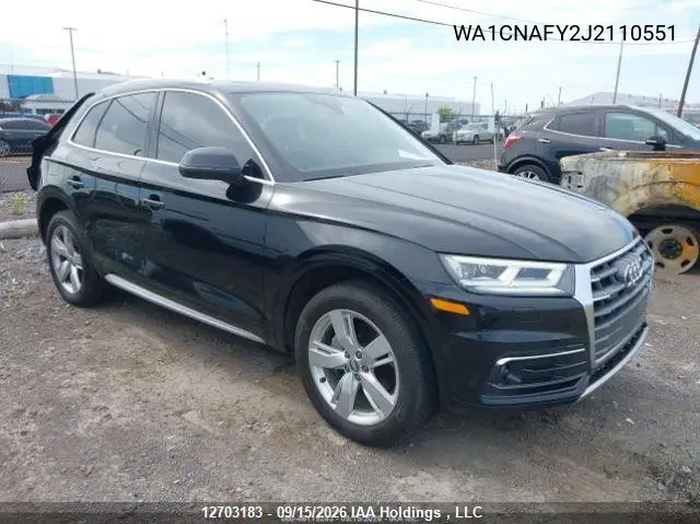AUDI Q5 2018, VIN WA1CNAFY2J2110551