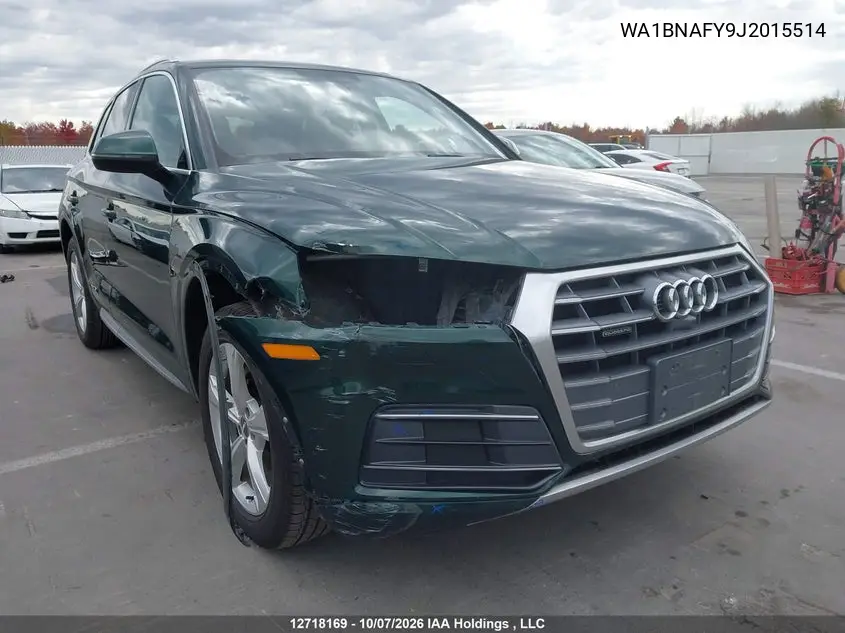 AUDI Q5 2018, VIN WA1BNAFY9J2015514