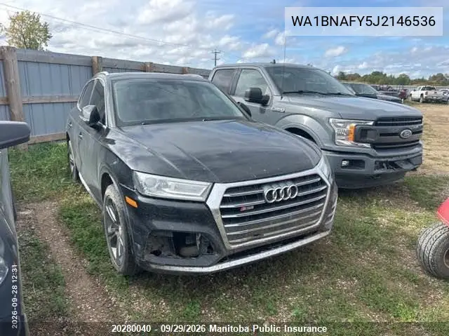AUDI Q5 2018, VIN WA1BNAFY5J2146536