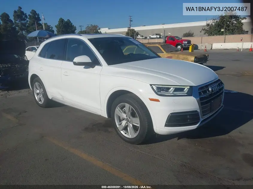 AUDI Q5 2018, VIN WA1BNAFY3J2007487