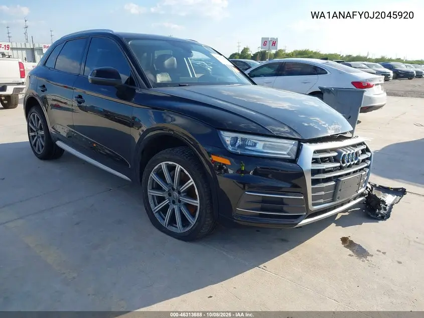 AUDI Q5 2018, VIN WA1ANAFY0J2045920