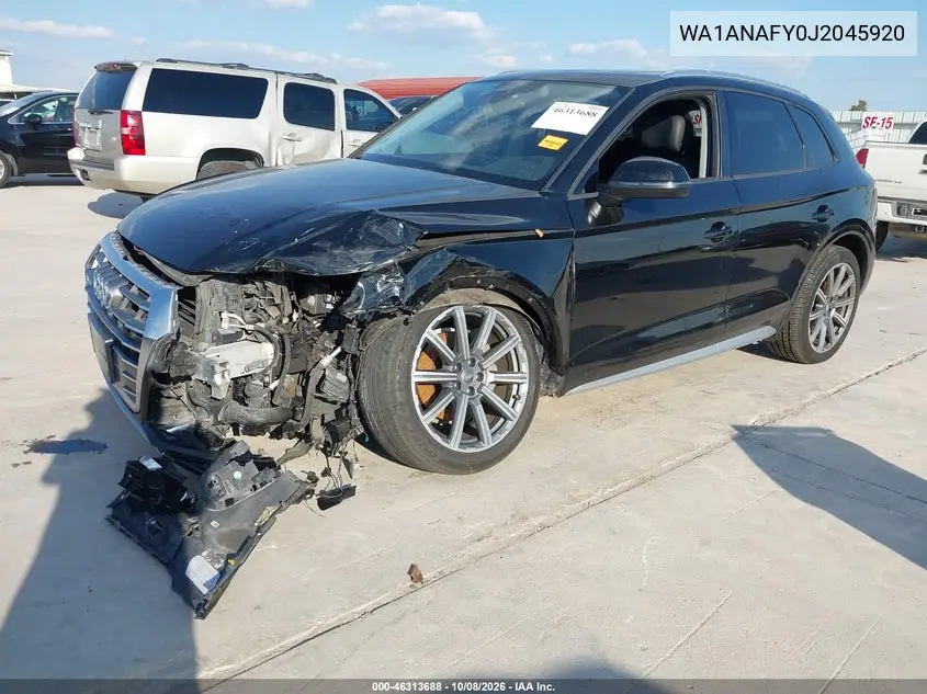 2018 AUDI Q5 VIN WA1ANAFY0J2045920 — фото 2