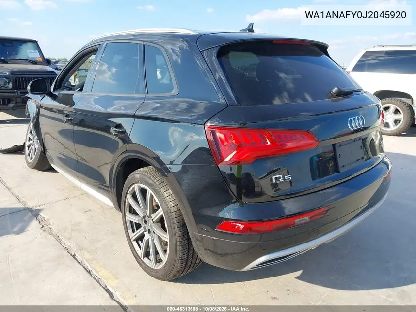 2018 AUDI Q5 VIN WA1ANAFY0J2045920 — фото 3