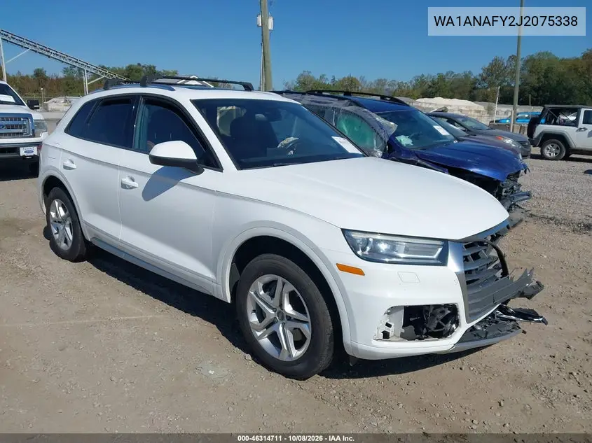 AUDI Q5 2018, VIN WA1ANAFY2J2075338