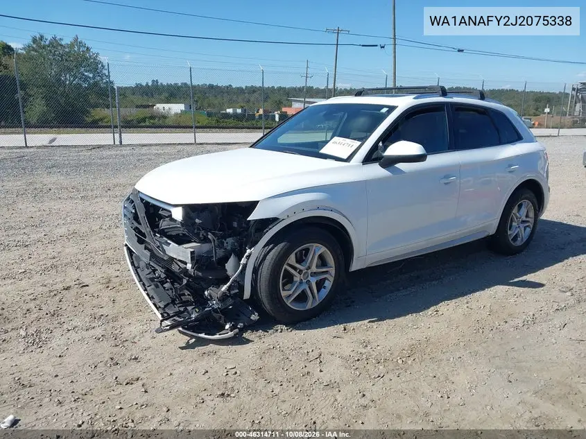 2018 AUDI Q5 VIN WA1ANAFY2J2075338 — фото 2