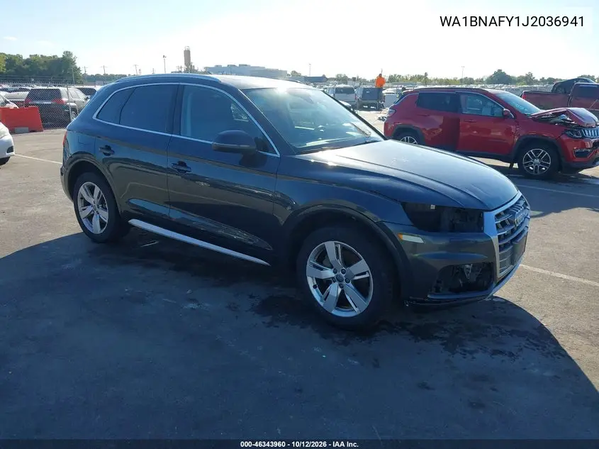 AUDI Q5 2018, VIN WA1BNAFY1J2036941