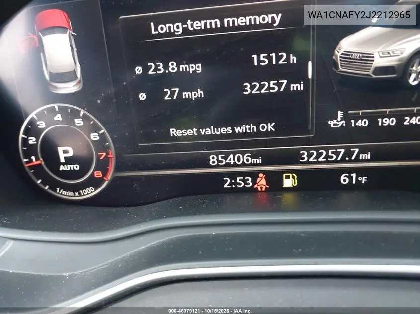 2018 AUDI Q5 VIN WA1CNAFY2J2212965 — фото 7