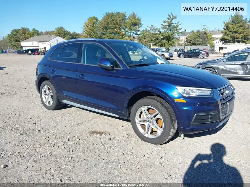 AUDI Q5 2018, VIN WA1ANAFY7J2014406