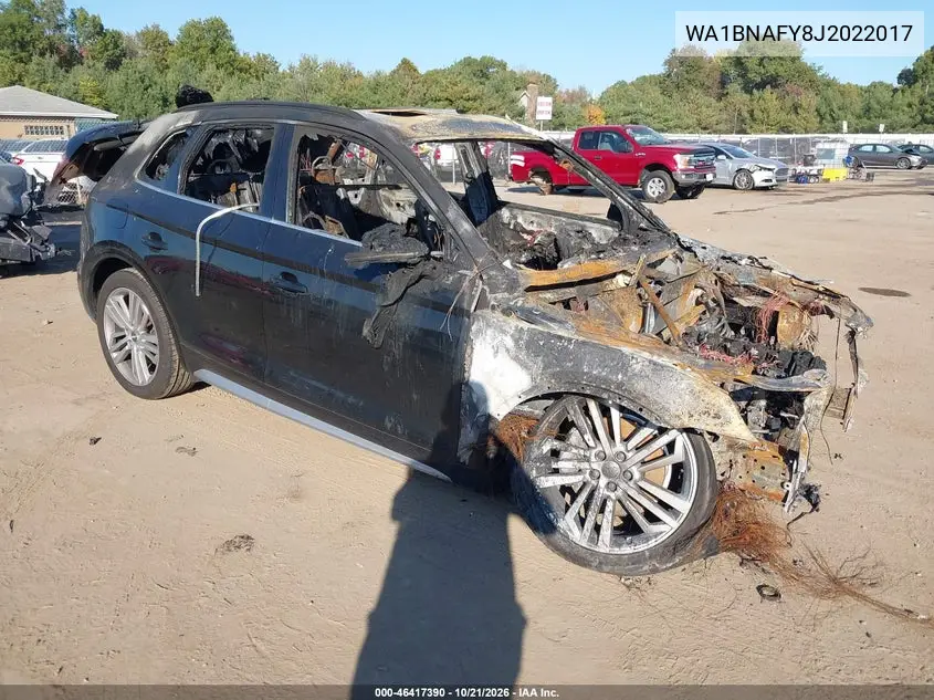 AUDI Q5 2018, VIN WA1BNAFY8J2022017