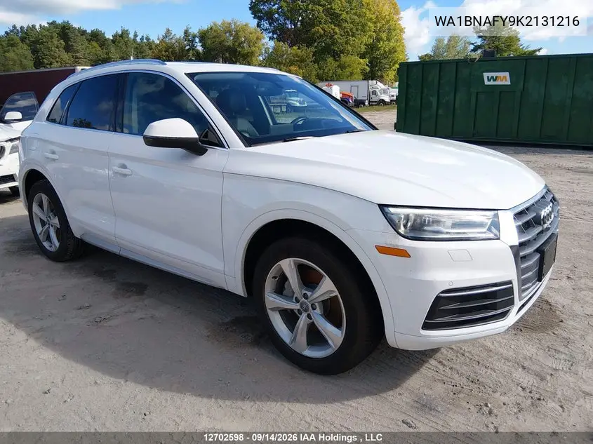 AUDI Q5 2019, VIN WA1BNAFY9K2131216