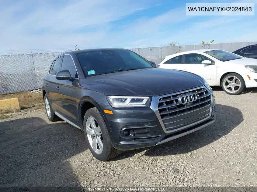 AUDI Q5 2019, VIN WA1CNAFYXK2024843