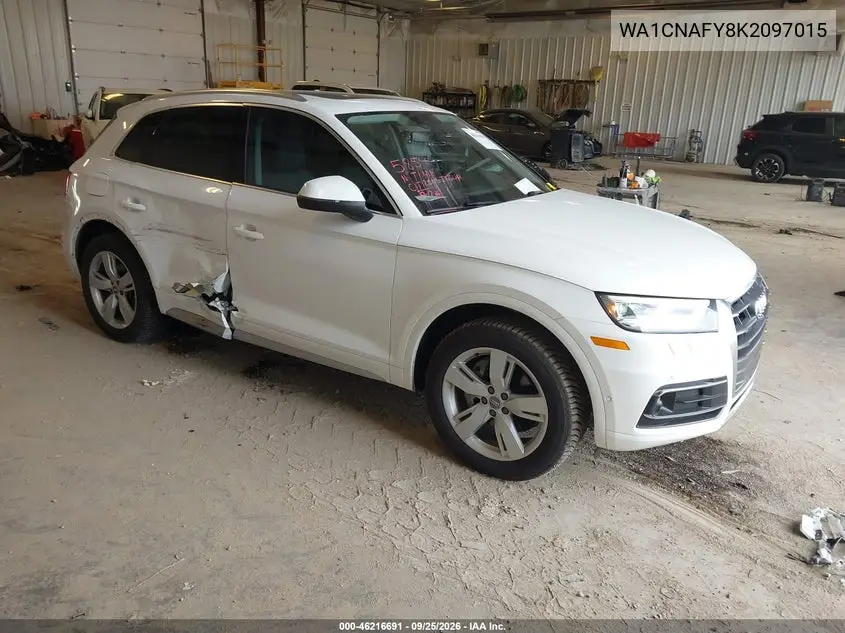 AUDI Q5 2019, VIN WA1CNAFY8K2097015