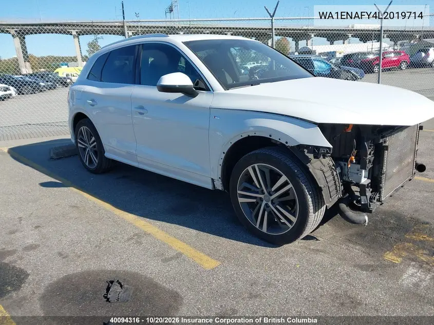 AUDI Q5 2020, VIN WA1ENAFY4L2019714