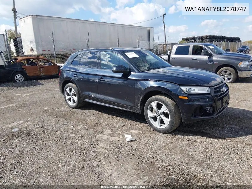 AUDI Q5 2020, VIN WA1ANAFY8L2078747