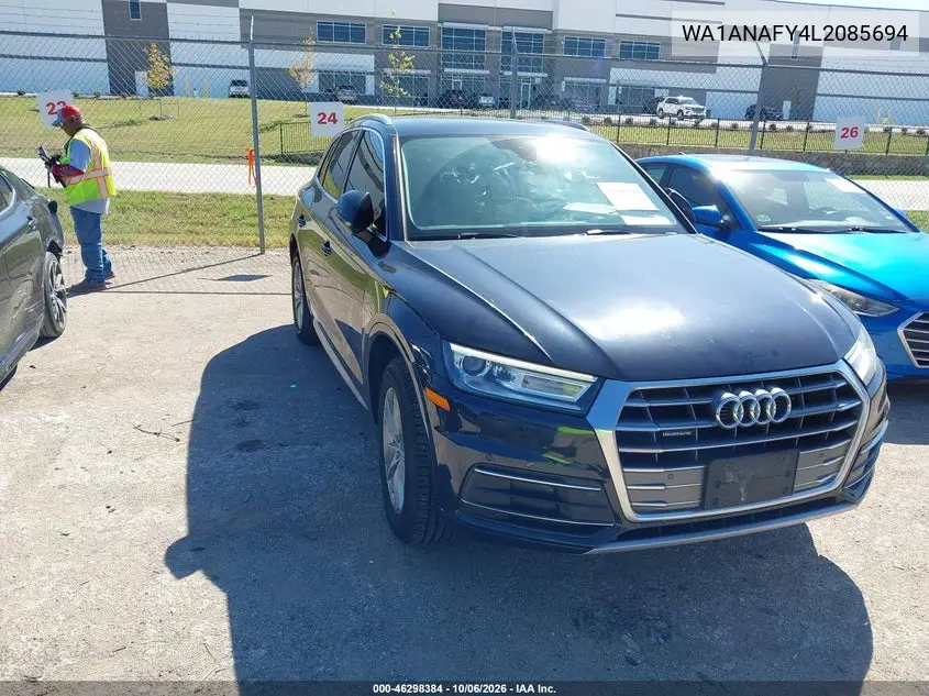 AUDI Q5 2020, VIN WA1ANAFY4L2085694