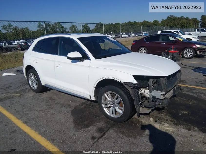 AUDI Q5 2020, VIN WA1ANAFY8L2022923