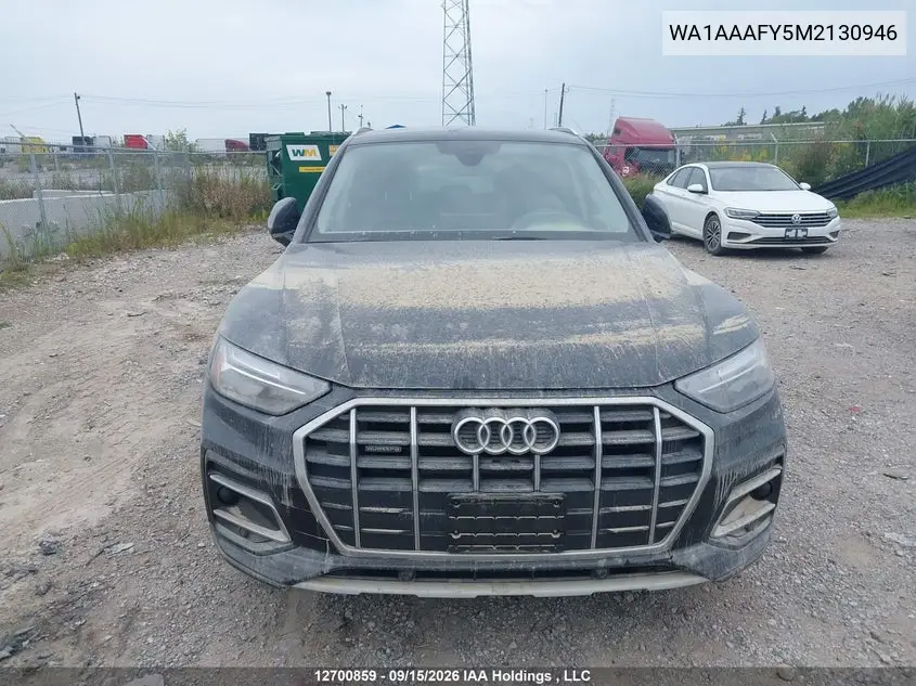 2021 AUDI Q5 VIN WA1AAAFY5M2130946 — фото 12